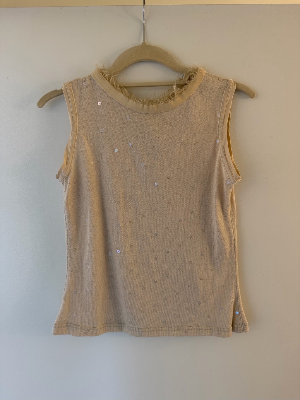 Vintage Voyage London Sequin Knit Tank Top | Rare Y2k Designer